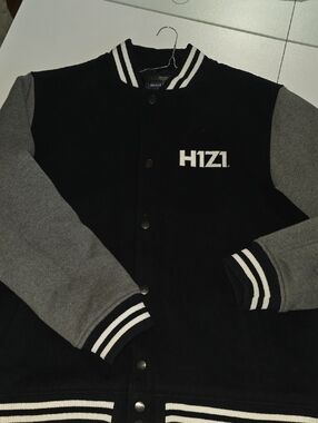 Sport-Tek Navy Label Jacket with White and Red Logo